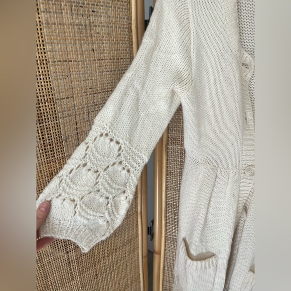 H&M Cream Wool Long Knit Cardigan - Picture 2 of 5